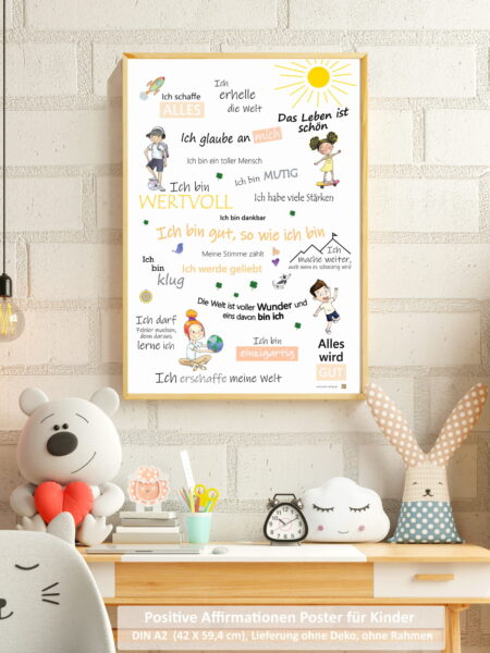 AnLe Verlag Kinderposter XXL DIN A2 beigePoster für Kinder, beige